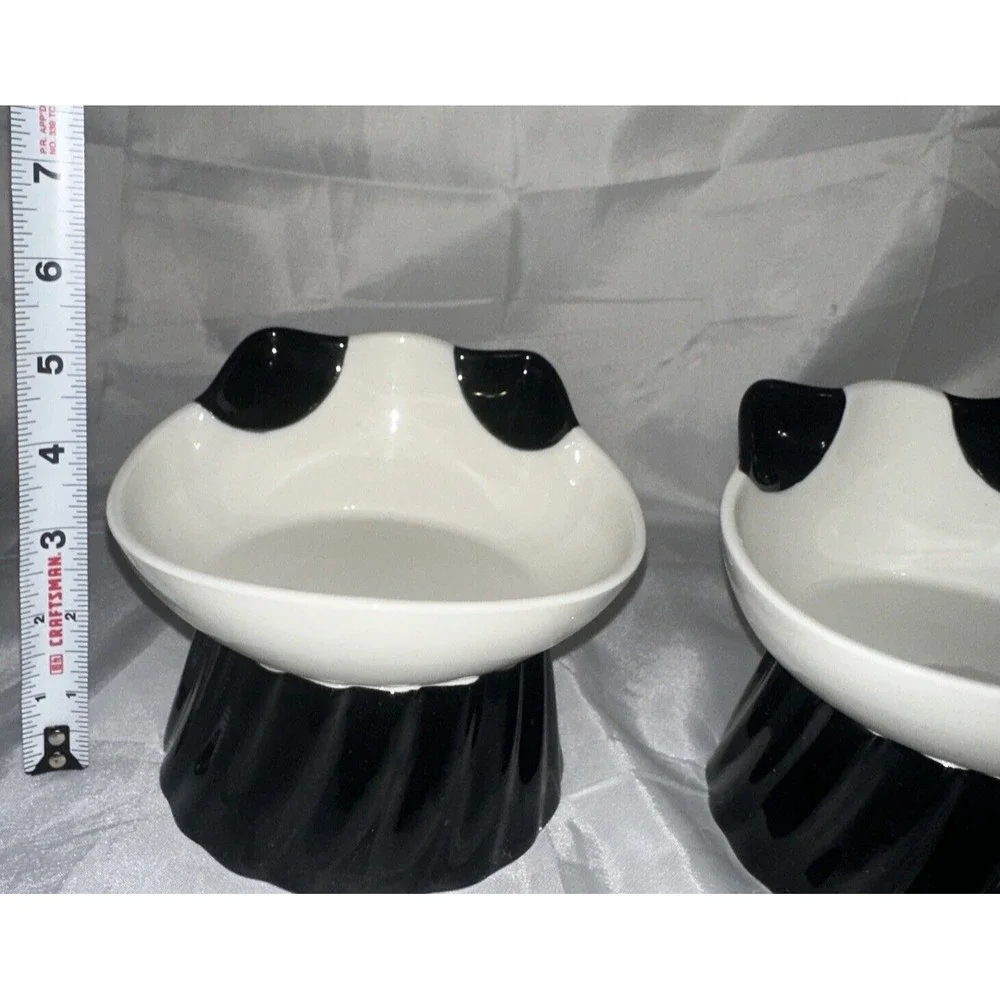 Porcelain Cat Food Bowls Feeding Skid Water Bowls High Snack Bowl Tilted Raised